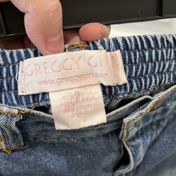 Greggy Girl Flare Wide Leg Boutique Embroidered Pink Velvet Jeans Girls Size 7 - Picture 6 of 7